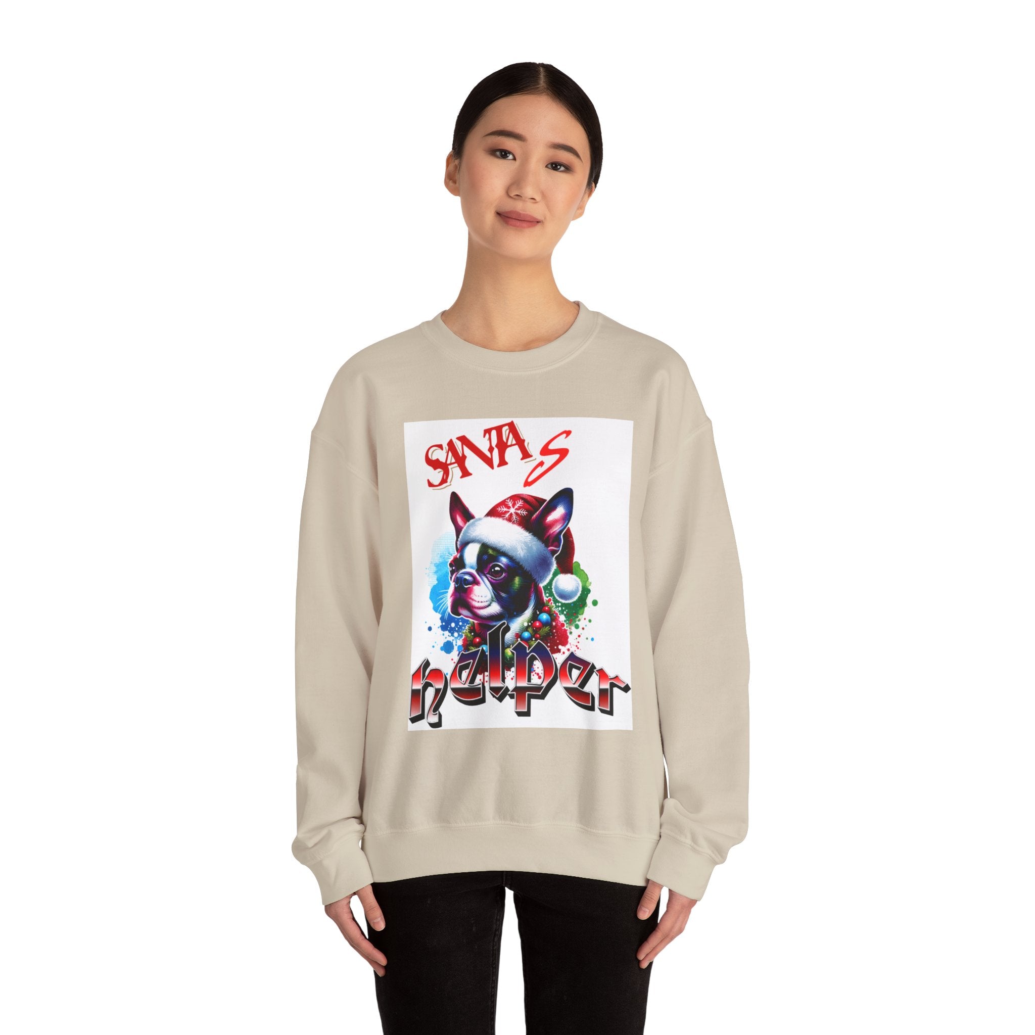Christmas Puppy 'Santa's Helper' Sweatshirt — Jingle All The Way 2025