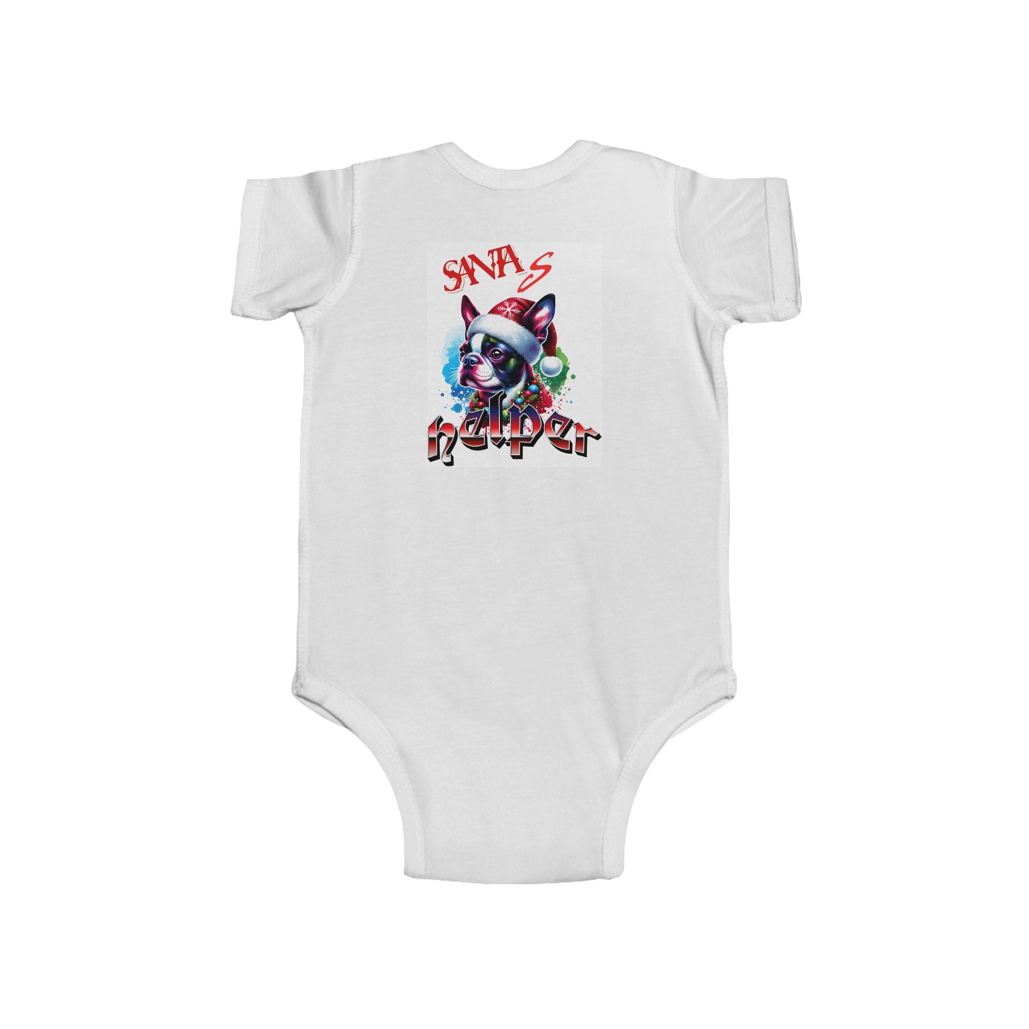 December Vibes Baby Bodysuit — Cute Grinch/Santa Pet Holiday Onesie