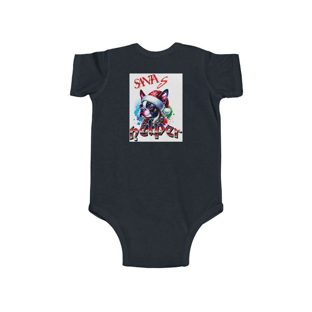 December Vibes Baby Bodysuit — Cute Grinch/Santa Pet Holiday Onesie