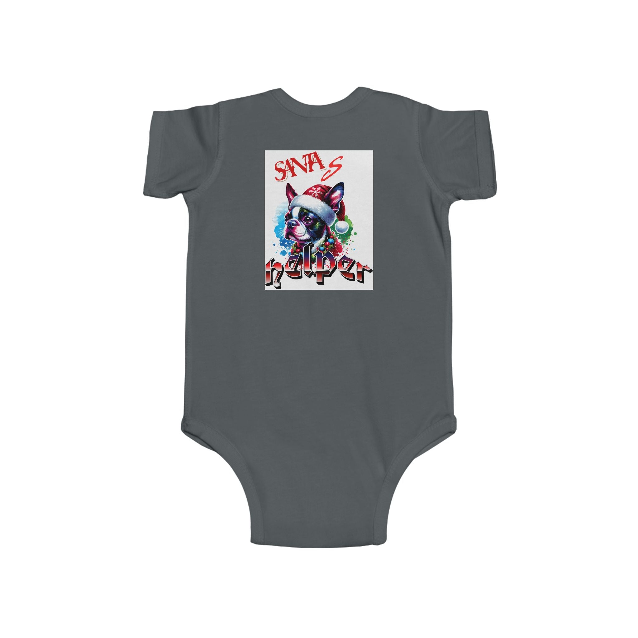 December Vibes Baby Bodysuit — Cute Grinch/Santa Pet Holiday Onesie