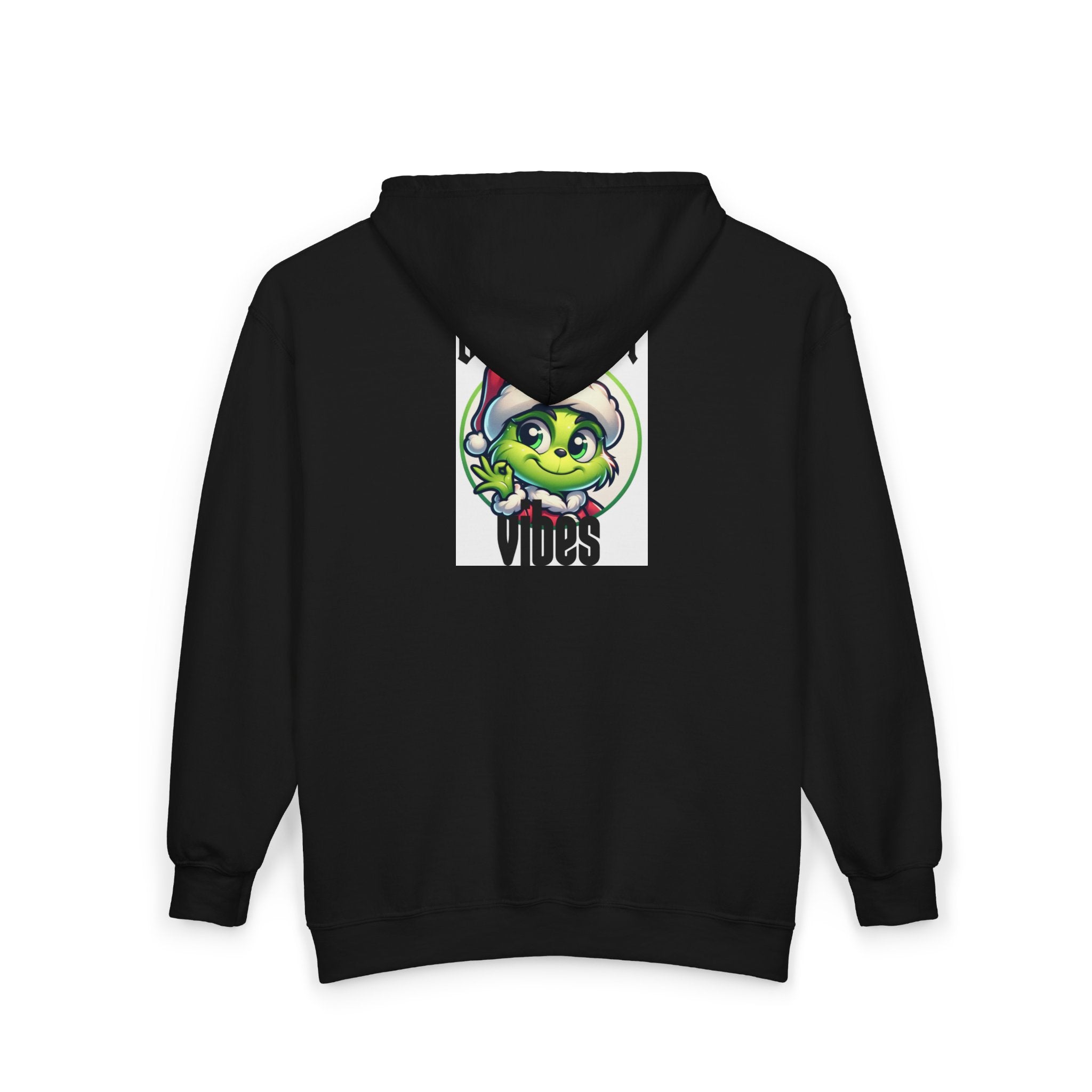 December Vibes Zip Hoodie — Festive Grinch Santa Full‑Zip Sweatshirt