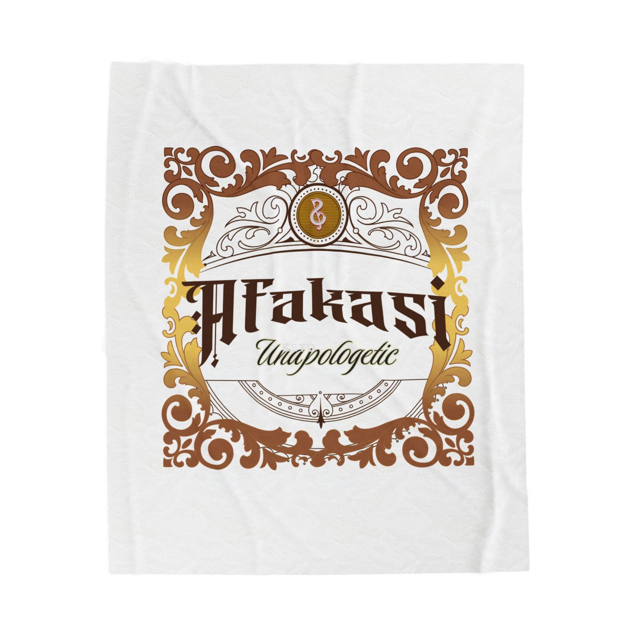 Velveteen Plush Blanket — "Afakasi Unapologetic" Decorative Throw