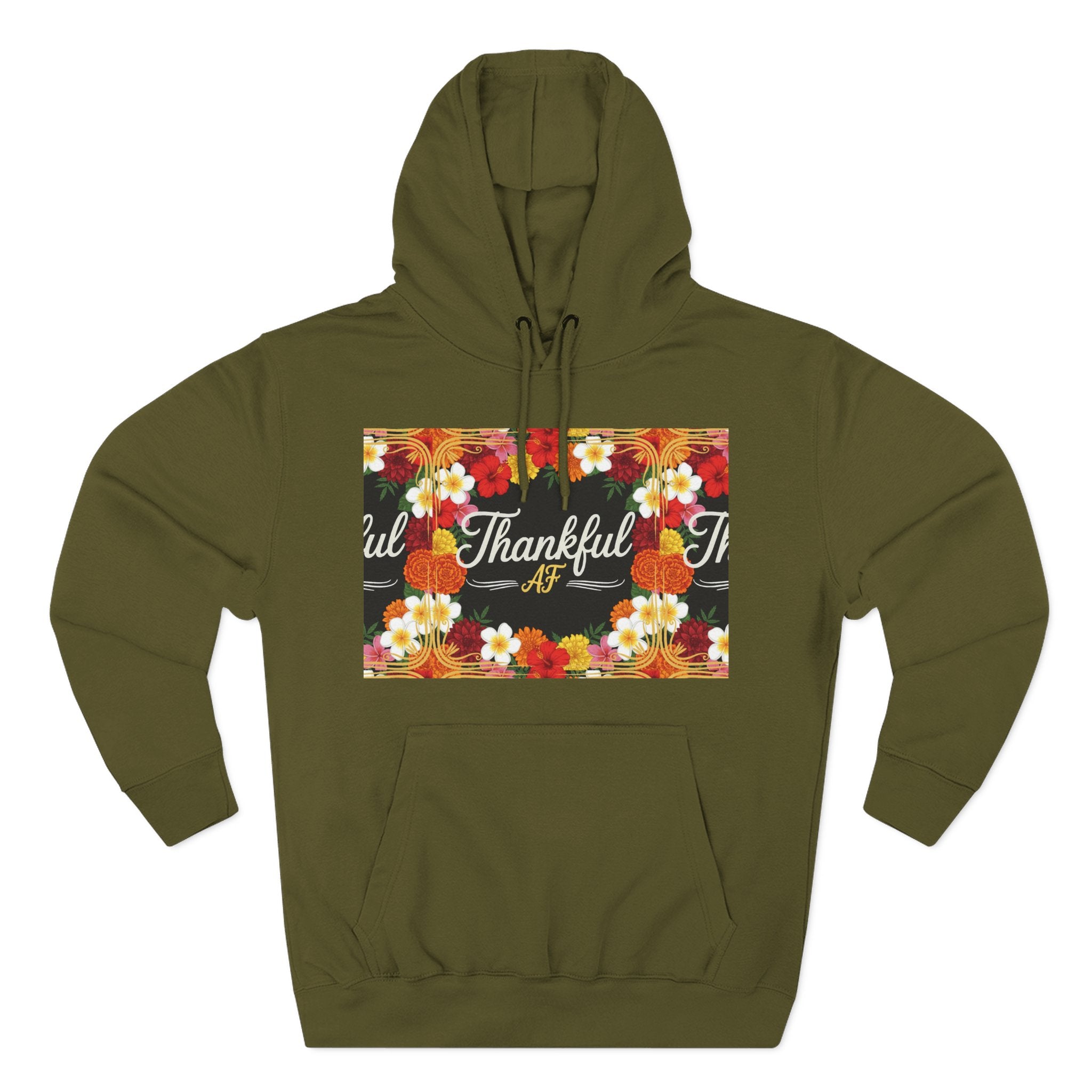 Thankful AF Floral Hoodie — Thanksgiving Fall Sweatshirt