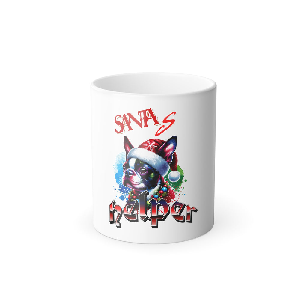 Color-Changing Mug — Santa’s Helper Dog Christmas 11oz