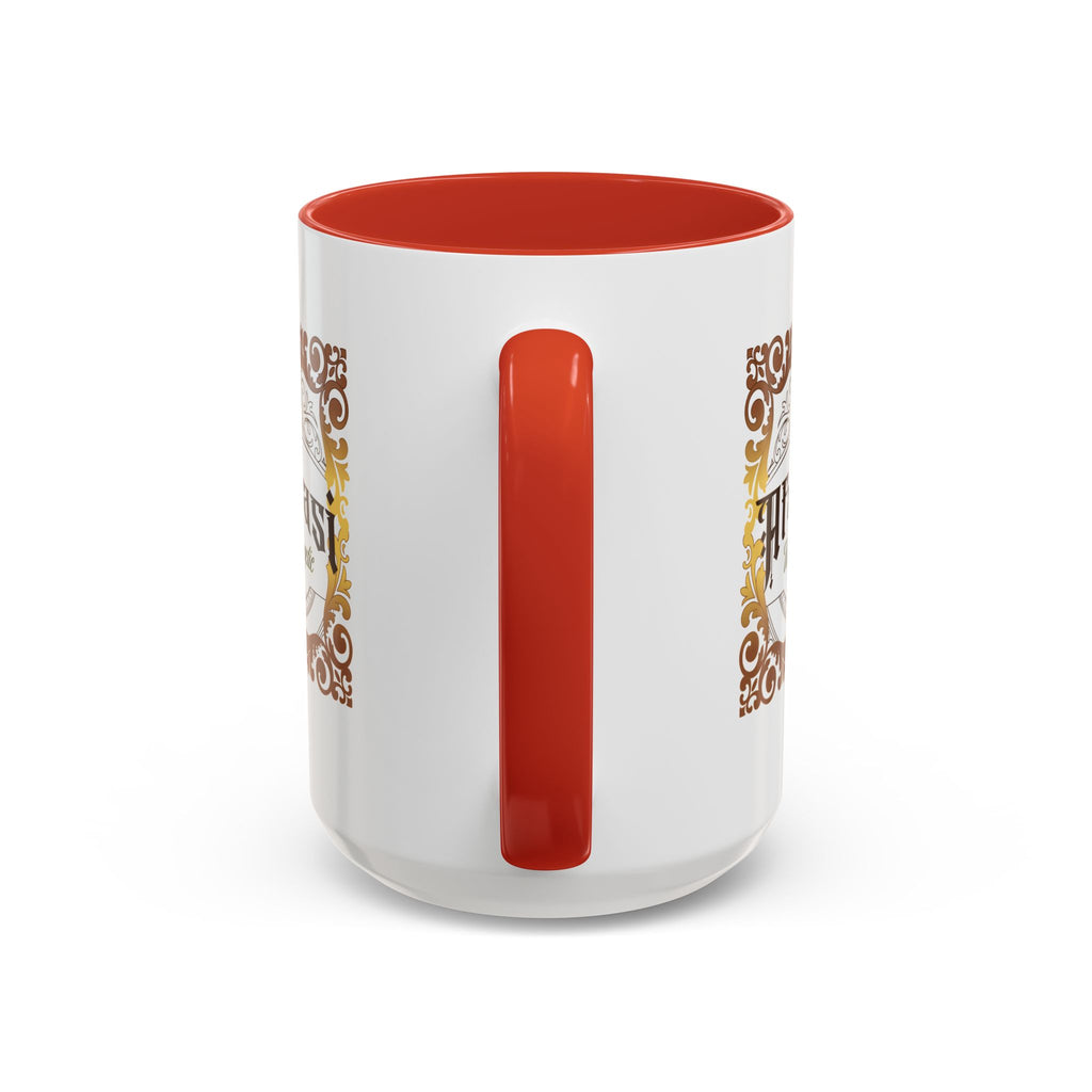 Akan 'Afakasi Unapologetic' Accent Coffee Mug — Decorative Brown & Gold Design (11/15oz)