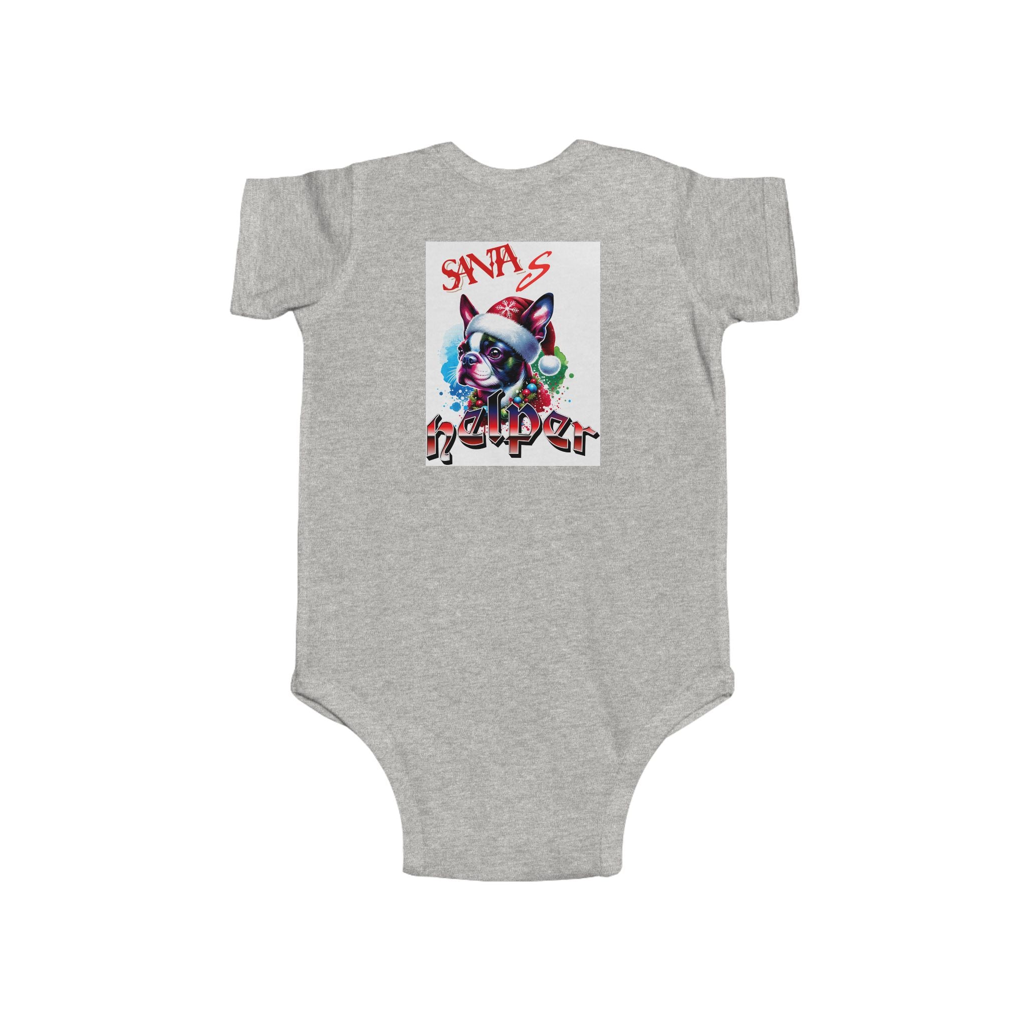 December Vibes Baby Bodysuit — Cute Grinch/Santa Pet Holiday Onesie