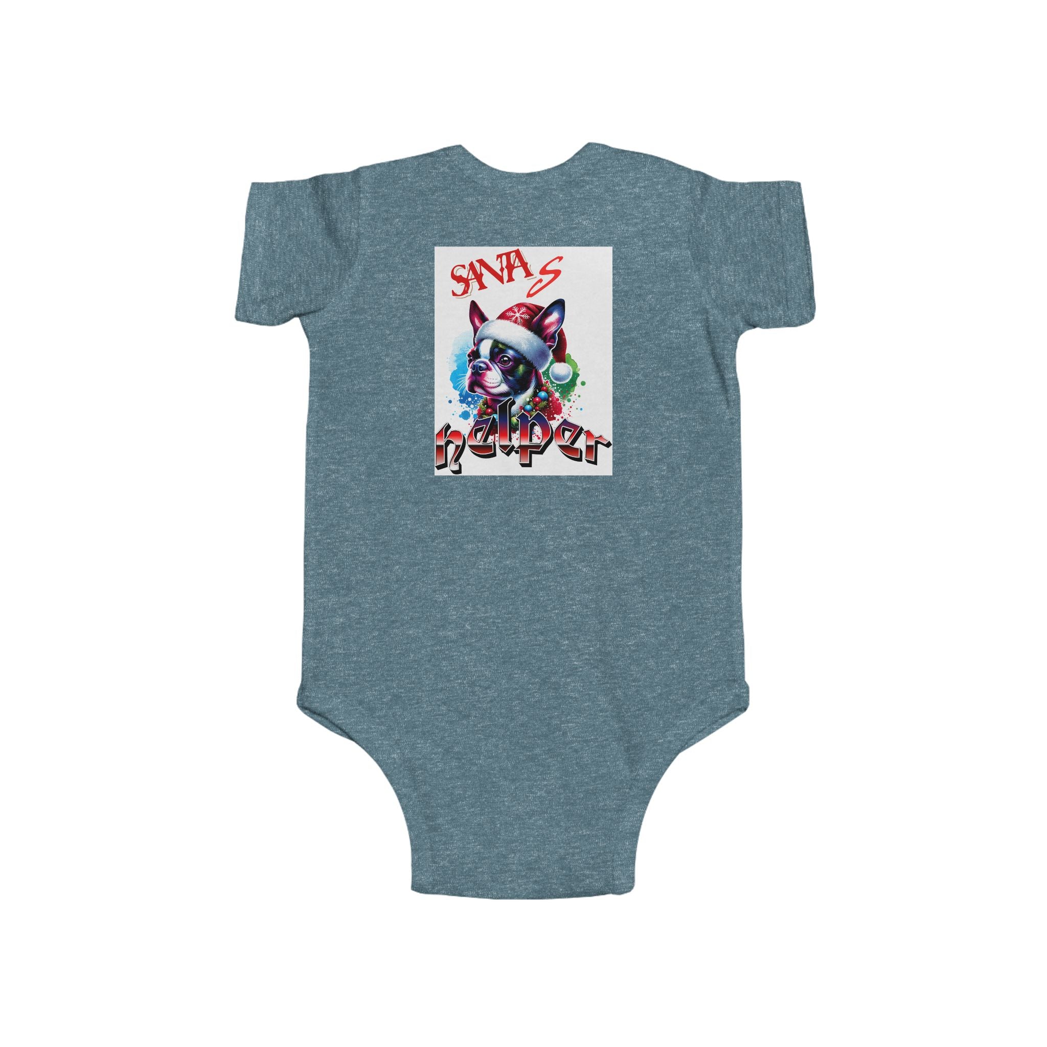 December Vibes Baby Bodysuit — Cute Grinch/Santa Pet Holiday Onesie