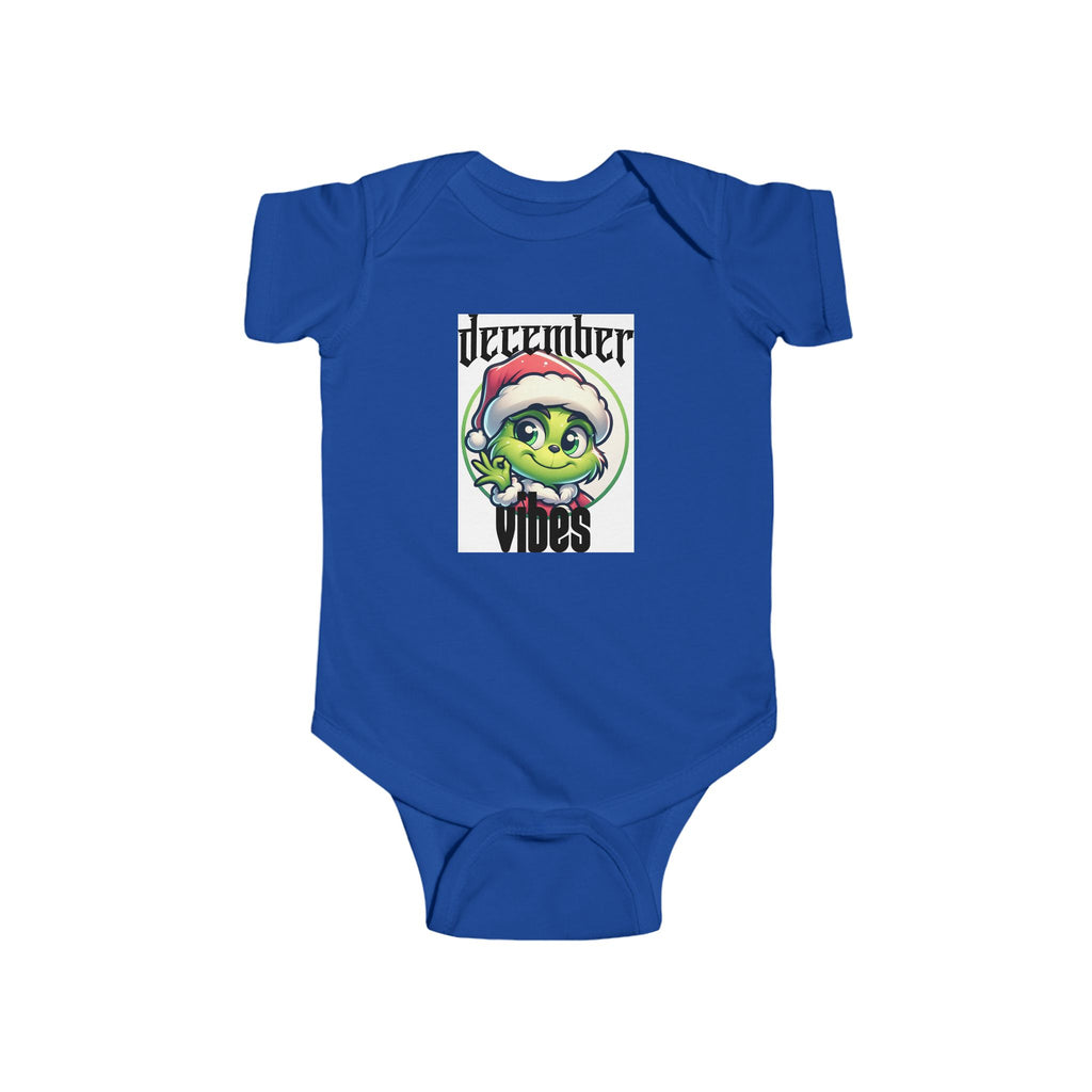 December Vibes Baby Bodysuit — Cute Grinch/Santa Pet Holiday Onesie