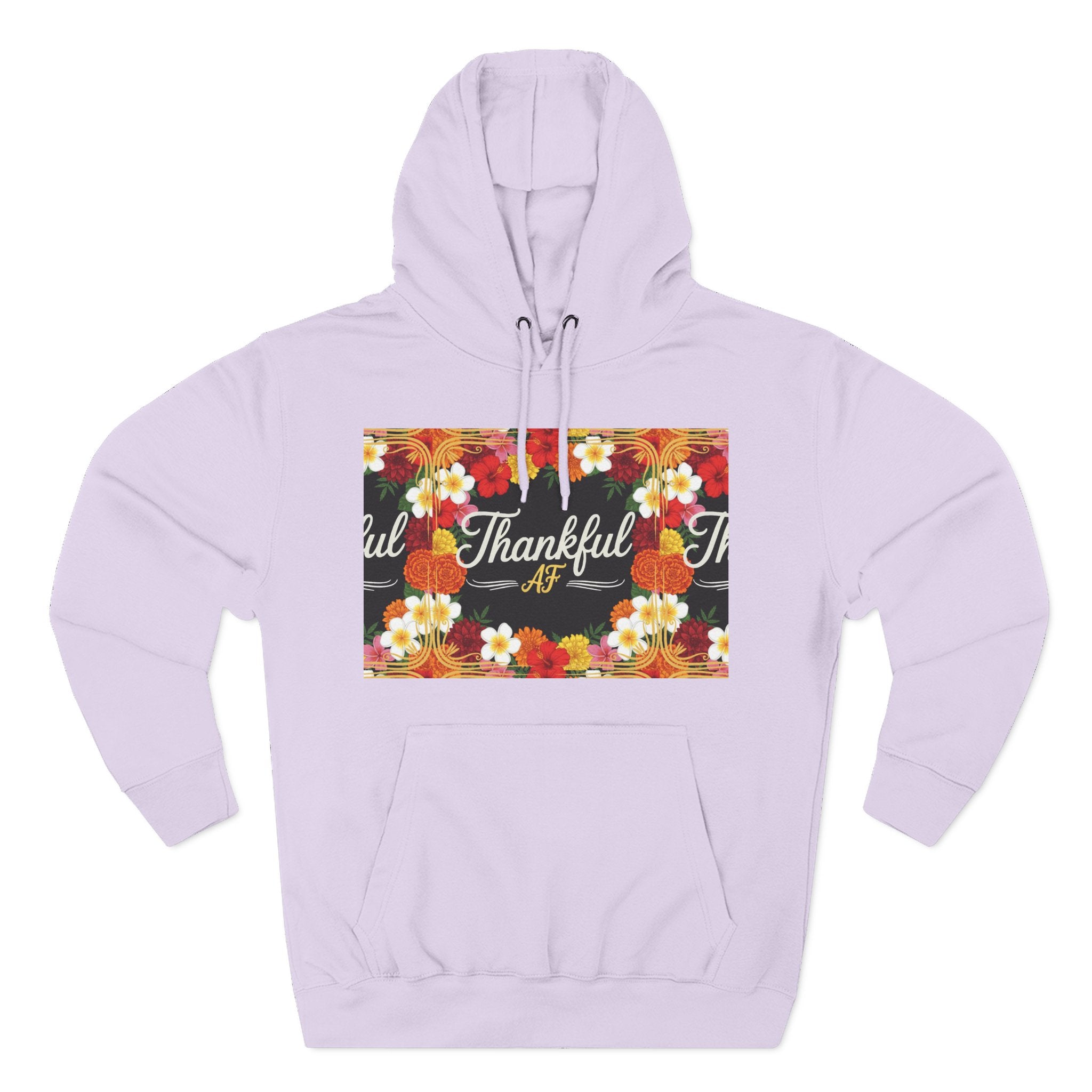 Thankful AF Floral Hoodie — Thanksgiving Fall Sweatshirt