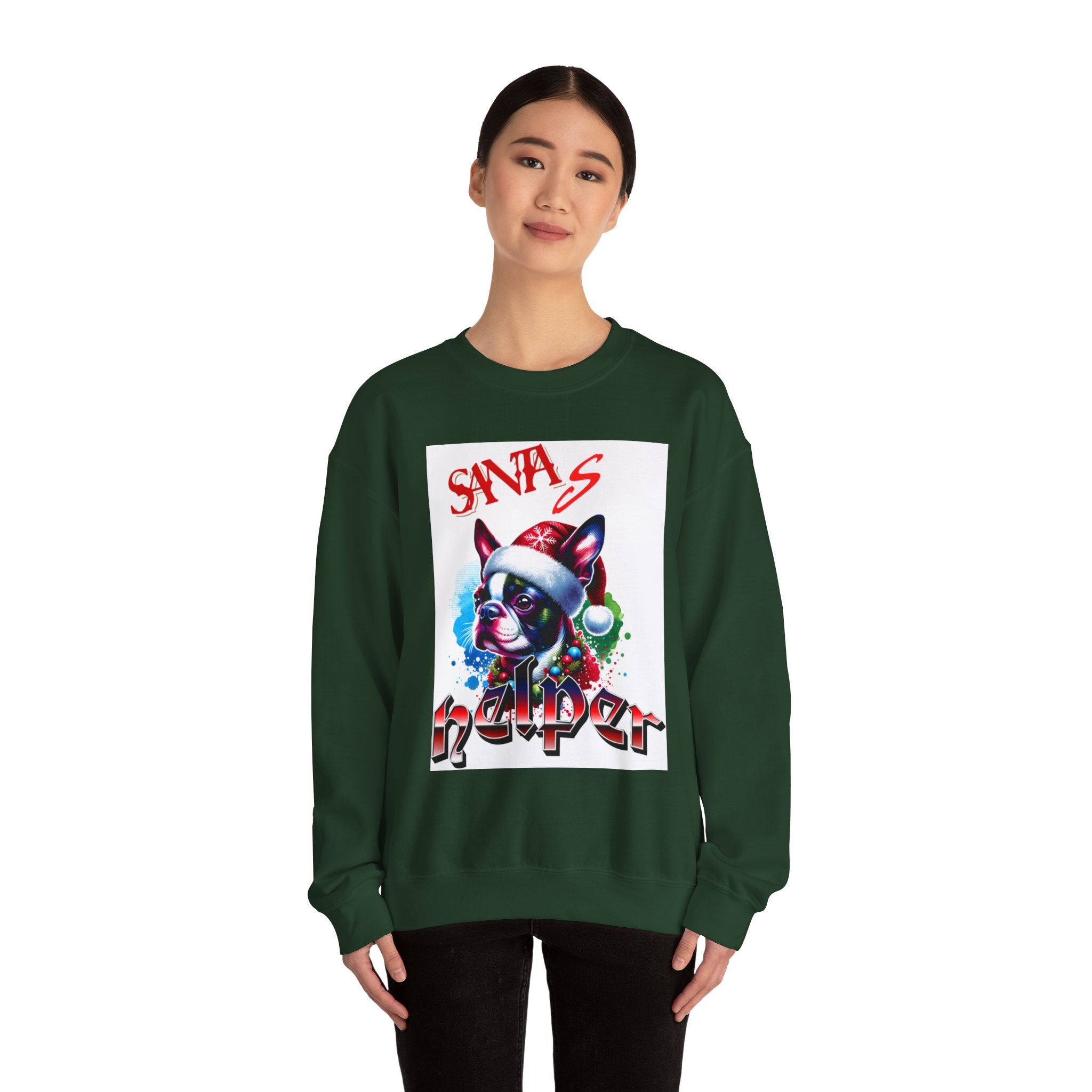 Christmas Puppy 'Santa's Helper' Sweatshirt — Jingle All The Way 2025